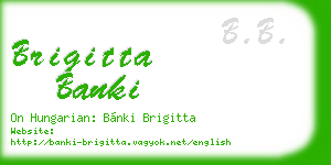 brigitta banki business card